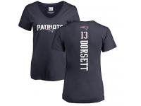 Nike Phillip Dorsett Navy Blue Backer Women's - NFL New England Patriots #13 T-Shirt