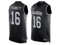 Nike Raiders #16 Jim Plunkett Black Team Color Men Stitched NFL Tank Top