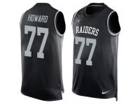 Nike Raiders #77 Austin Howard Black Team Color Men Stitched NFL Tank Top