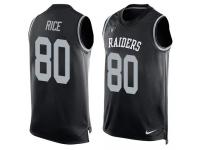 Nike Raiders #80 Jerry Rice Black Team Color Men Stitched NFL Tank Top