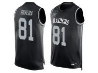 Nike Raiders #81 Mychal Rivera Black Team Color Men Stitched NFL Tank Top