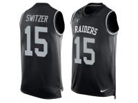 Nike Ryan Switzer Black Men's Jersey - NFL Oakland Raiders #15 Player Name & Number Tank Top