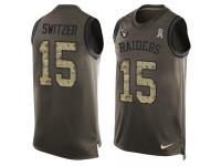 Nike Ryan Switzer Green Men's Jersey - NFL Oakland Raiders #15 Salute to Service Tank Top