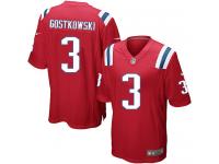 Nike Stephen Gostkowski Game Red Alternate Youth Jersey - NFL New England Patriots #3