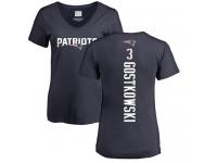 Nike Stephen Gostkowski Navy Blue Backer Women's - NFL New England Patriots #3 T-Shirt