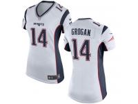 Nike Steve Grogan Game White Road Women's Jersey - NFL New England Patriots #14