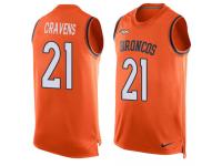 Nike Su'a Cravens Orange Men's Jersey - NFL Denver Broncos #21 Player Name & Number Tank Top