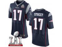 Nike Super Bowl LI 51 Men's Devin Street Elite Navy Blue Home Jersey - New England Patriots NFL