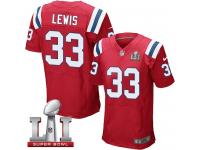 Nike Super Bowl LI 51 Men's Dion Lewis Elite Red Alternate Jersey - New England Patriots NFL #33