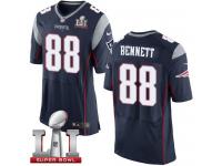 Nike Super Bowl LI 51 Men's Martellus Bennett Elite Navy Blue Home Jersey - New England Patriots