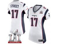 Nike Super Bowl LI 51 Women's Devin Street Elite White Road Jersey - New England Patriots NFL #17