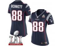 Nike Super Bowl LI 51 Women's Martellus Bennett Limited Navy Blue Home Jersey - New England