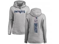 Nike Tom Brady Ash Backer Women's - NFL New England Patriots #12 Pullover Hoodie