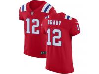 Nike Tom Brady Elite Red Alternate Men's Jersey - NFL New England Patriots #12 Vapor Untouchable