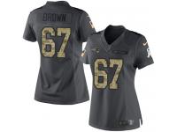 Nike Trent Brown Limited Black Women's Jersey - NFL New England Patriots #67 2016 Salute to Service