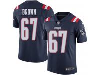 Nike Trent Brown Limited Navy Blue Men's Jersey - NFL New England Patriots #67 Rush Vapor Untouchable