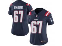 Nike Trent Brown Limited Navy Blue Women's Jersey - NFL New England Patriots #67 Rush Vapor Untouchable