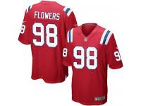 Nike Trey Flowers Game Red Alternate Youth Jersey - NFL New England Patriots #98