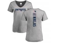 Nike Troy Niklas Ash Backer V-Neck Women's - NFL New England Patriots #86 T-Shirt