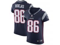 Nike Troy Niklas Elite Navy Blue Home Men's Jersey - NFL New England Patriots #86 Vapor Untouchable