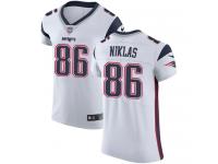 Nike Troy Niklas Elite White Road Men's Jersey - NFL New England Patriots #86 Vapor Untouchable