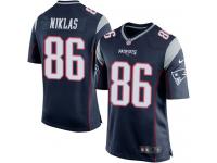 Nike Troy Niklas Game Navy Blue Home Youth Jersey - NFL New England Patriots #86