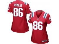 Nike Troy Niklas Game Red Alternate Women's Jersey - NFL New England Patriots #86