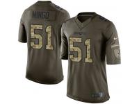 Nike Youth Barkevious Mingo Limited Green Jersey - New England Patriots NFL #51 Salute to Service