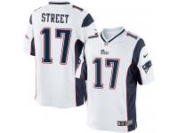 Nike Youth Devin Street Limited White Road Jersey - New England Patriots NFL #17