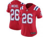 Sony Michel Women Limited Red Jersey_ Nike NFL New England Patriots Vapor Untouchable Alternate #26