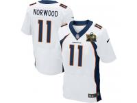 Super Bowl 50 Men Nike NFL Denver Broncos #11 Jordan Norwood Authentic Elite Road White Jersey