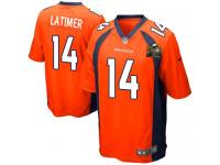 Super Bowl 50 Men Nike NFL Denver Broncos #14 Cody Latimer Home Orange Game Jersey