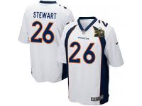 Super Bowl 50 Men Nike NFL Denver Broncos #26 Darian Stewart Road White Game Jersey