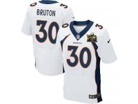 Super Bowl 50 Men Nike NFL Denver Broncos #30 David Bruton Authentic Elite Road White Jersey