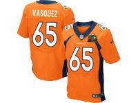 Super Bowl 50 Men Nike NFL Denver Broncos #65 Louis Vasquez Authentic Elite Home Orange Jersey