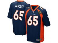 Super Bowl 50 Men Nike NFL Denver Broncos #65 Louis Vasquez Navy Blue Game Jersey