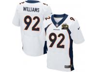 Super Bowl 50 Men Nike NFL Denver Broncos #92 Sylvester Williams Authentic Elite Road White New Jersey