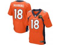 Super Bowl 50 Men Nike NFL Denver Broncos Peyton Manning Authentic Elite Orange Jersey