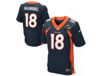 Super Bowl 50 Men Nike NFL Nike Denver Broncos Peyton Manning Authentic Elite Navy Blue Jersey