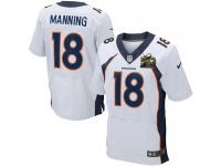 Super Bowl 50 Men Nike NFL Nike Denver Broncos Peyton Manning Authentic Elite White Jersey