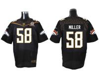 Super Bowl 50 Nike Denver Broncos #58 Von Miller Men Elite Black Jerseys