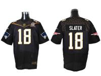 Super Bowl 50 Nike New England Patriots #18 Matthew Slater Men Elite Black Jerseys