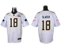 Super Bowl 50 Nike New England Patriots #18 Matthew Slater Men Elite White Jerseys