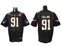 Super Bowl 50 Nike New England Patriots #91 Jamie Collins Men Elite Black Jerseys