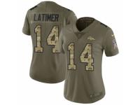 Women Nike Denver Broncos #14 Cody Latimer Limited Olive/Camo 2017 Salute to Service NFL Jersey