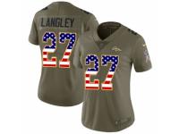 Women Nike Denver Broncos #27 Brendan Langley Limited Olive/USA Flag 2017 Salute to Service NFL Jersey