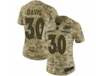 Women Nike Denver Broncos #30 Terrell Davis Limited Camo 2018 Salute to Service NFL Jersey