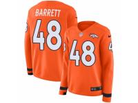 Women Nike Denver Broncos #48 Shaquil Barrett Limited Orange Therma Long Sleeve NFL Jersey