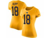 Women Nike Los Angeles Rams #18 Cooper Kupp Gold Rush Pride Name & Number T-Shirt