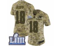 Women Nike Los Angeles Rams #18 Cooper Kupp Limited Camo 2018 Salute to Service Super Bowl LIII Bound NFL Jersey